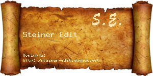 Steiner Edit névjegykártya